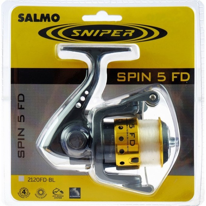 Катушка безынерционная SALMO Sniper Spin 5 20Fd Блистер 2120FD-BL Катушка безынерционная SALMO Sniper Spin 5 20Fd Блистер 2120FD-BL
